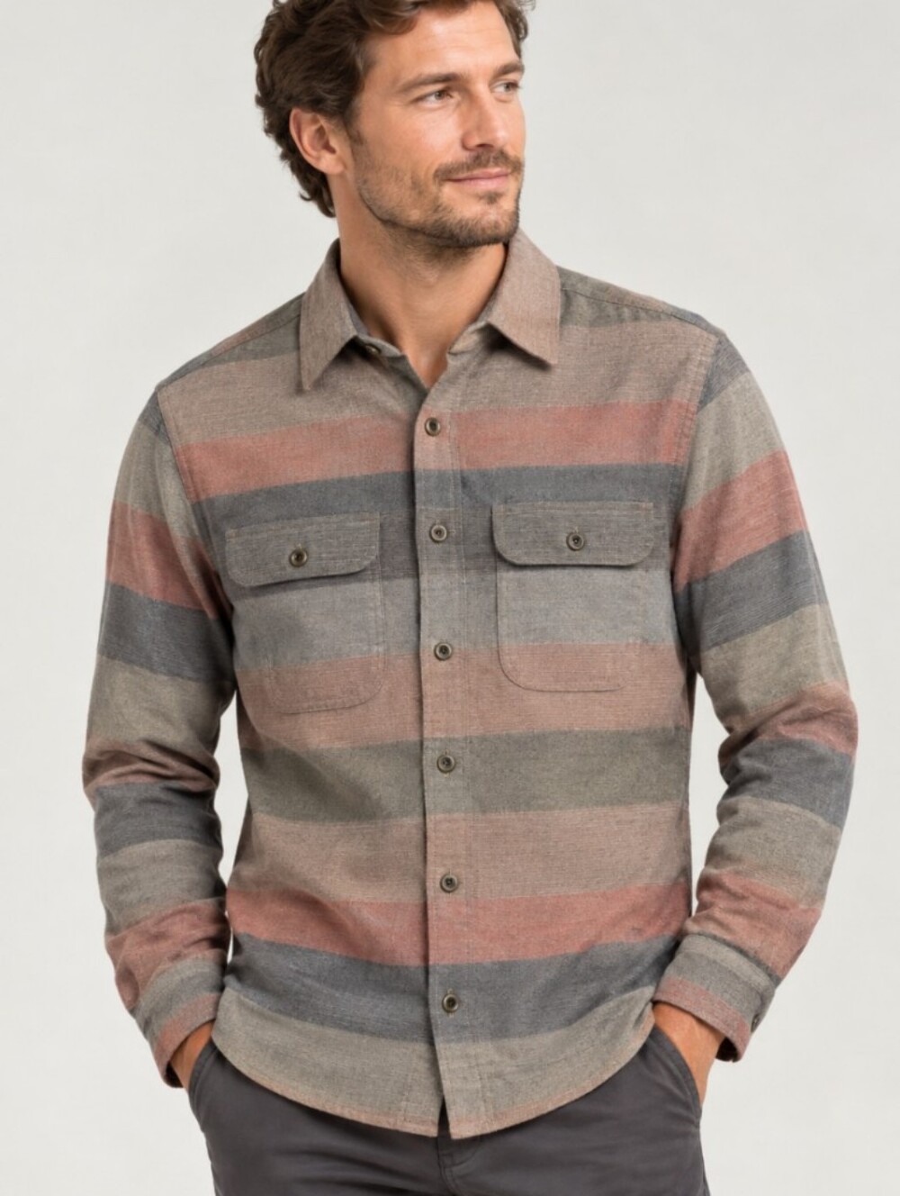 Sherpa Adventure Gear Tamang Shirt Long Sleeve Button Down UPF 50 Cotton Blend